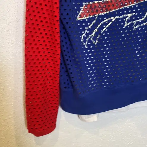 NFL Buffalo Bills  Team Apparel Scoop Neck Eyelet Long Sleeve w/ Tank Top Sz M