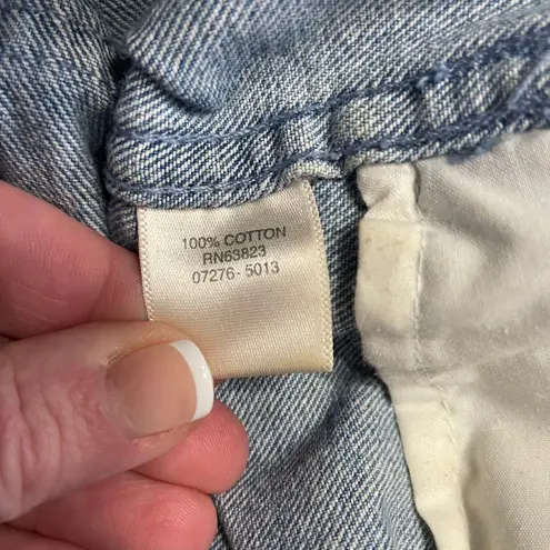 Christopher & Banks Vintage Denim Overalls Medium Embroidered Winter Holidays