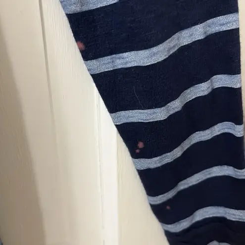 Fresh Produce Sz S 100% cotton Nautical Navy striped tunic hoodie FLAW