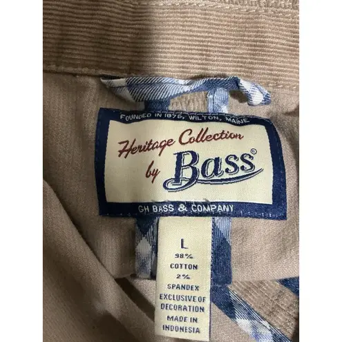 Woman’s Heritage Collection By Bass Tan Large Button Up Corduroy Shirt Jacket
