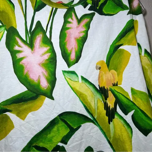 Farm Rio Green Pink Tropical Tank Top women’s XS vacation resort summer preppy