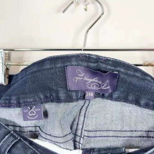 NYDJ Not Your Daughters Jeans Plus Size 24W Capri Crop Dark Blue High Rise 1486