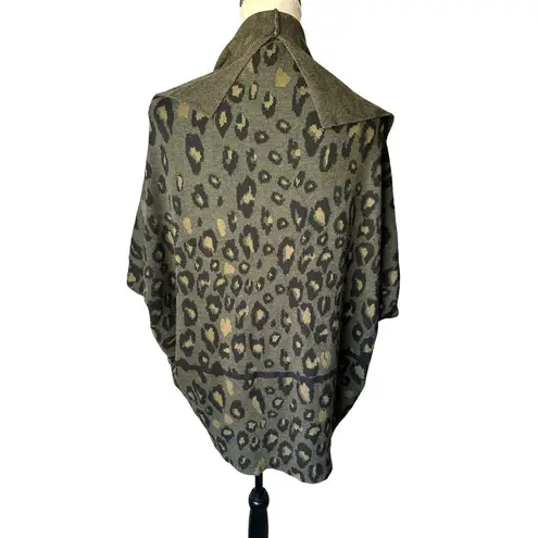 Akemi + Kin Anthropologie  Terra Leopard Kimono Cardigan O/S Open Front High Low