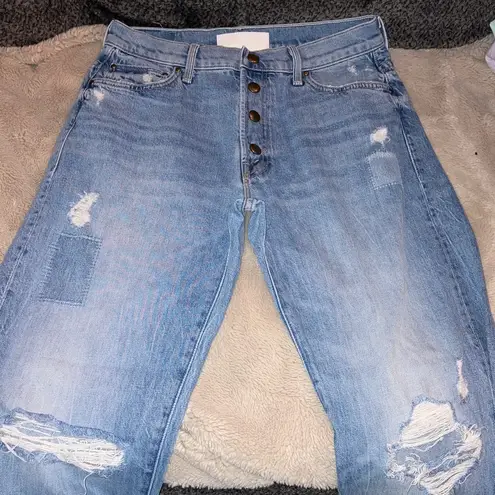 MOTHER The Snapped Ditcher Flood Jeans, size 26 Blue