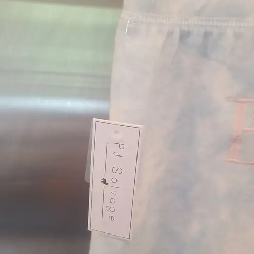 💕PJ SALVAGE💕 Bride Embroidered Pajama Shorts ~ Powder Blue Large L NWT