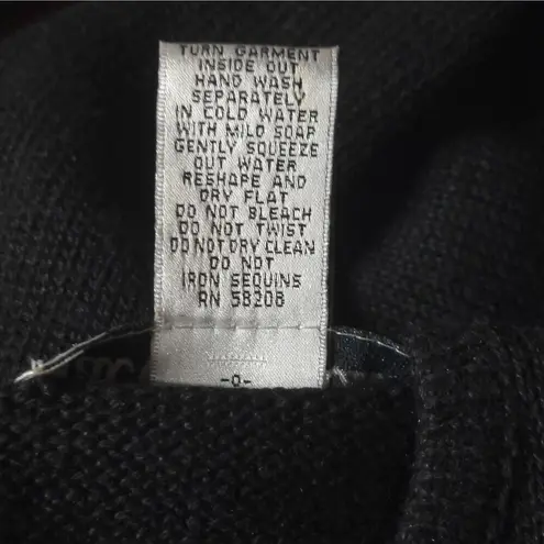 Jacque & Koko Vintage Embellished Perfume Bottle Sweater 14/16 Black