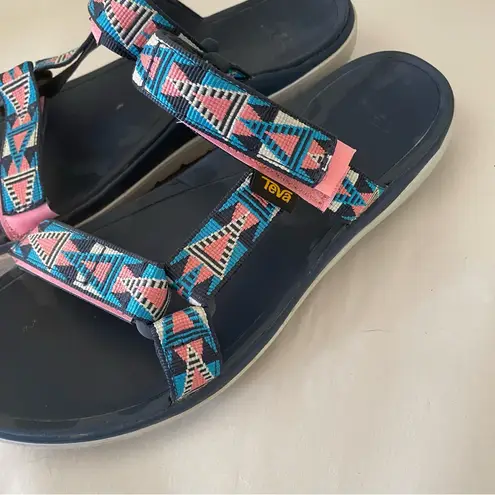Teva Terra Float Sandals size 10 Pink Blue Tribal Straps Lightweight Hiking