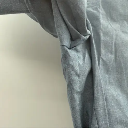 Ann Taylor Light Blue Chambray High Rise Straight Leg Ankle Dress Pants Sz 6