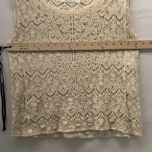 Solitaire Crochet Lace Top Cream Small