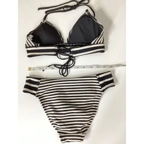 Robin Piccone New. stripe with metallic bikini set. XS. Retails $210