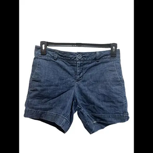 Dockers  Shorts Size 4 Cotton Blend Stretch Blue Denim 4-Pocket Flat Front G28