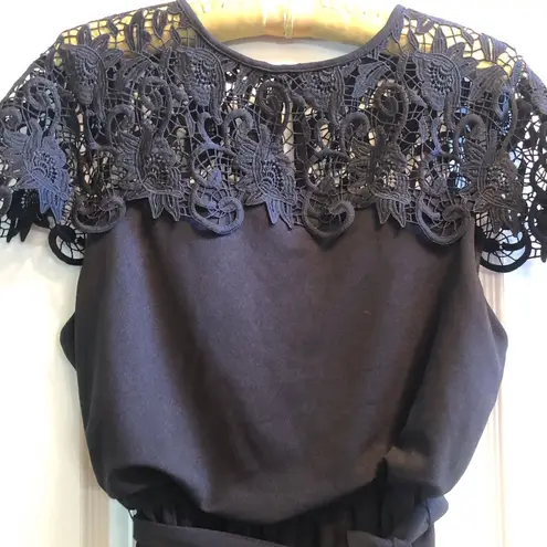 Vintage Lacey Black Pantsuit from Marina Women’s Size 10