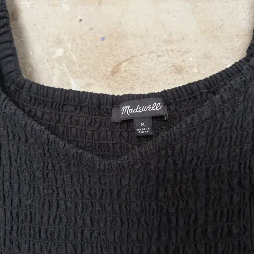 Madewell  Linen-Blend Lucie Smocked Mini Dress