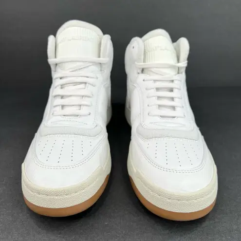 Saint Laurent SL 80 WOMEN SL/80 HIGH TOP LOGO YSL LEATHER SNEAKERS SIZE 39.5