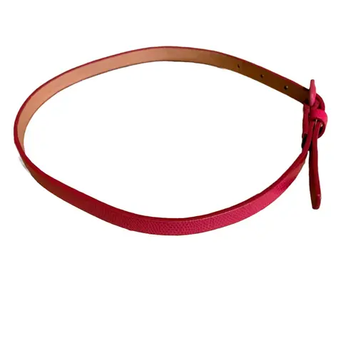 PINK SNAKESKIN EMBOSSED FAUX LEATHER FASHION BELT (XS)