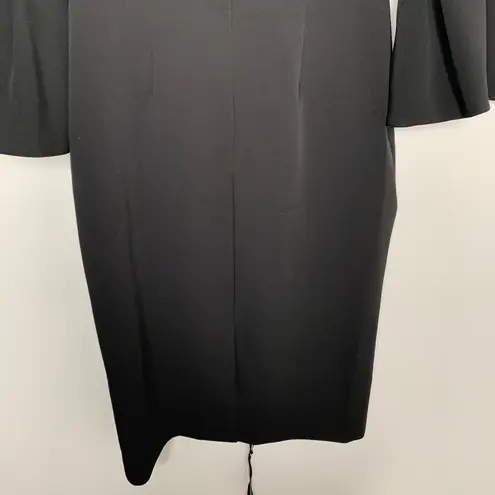 Alexis Amelia Off the Shoulder Midi Cocktail Dress Black Large New Womens