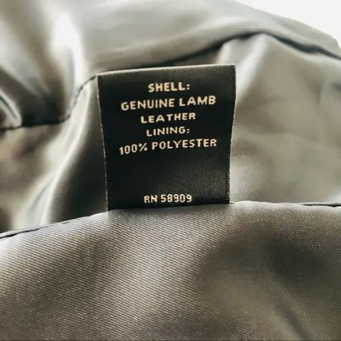 Preston & York Preston & York Lambskin Leather Moto Jacket, Luxurious, Dark Green, Small, NWT