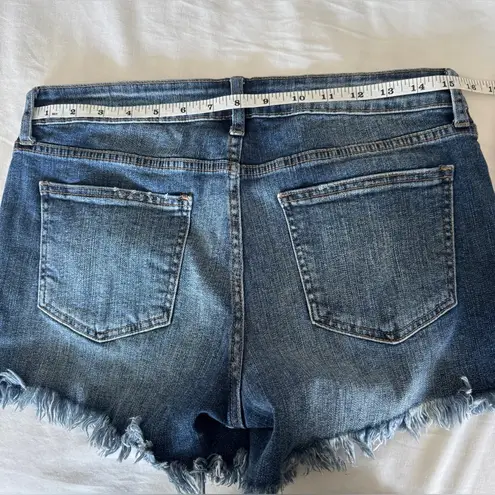 Just USA Dark Wash Frayed Cutoff Denim Shorts Women's Size 29