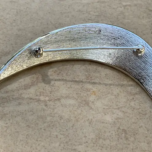 Trifari Vintage Silver Tone Trio Coordinating Textured Brooch Set