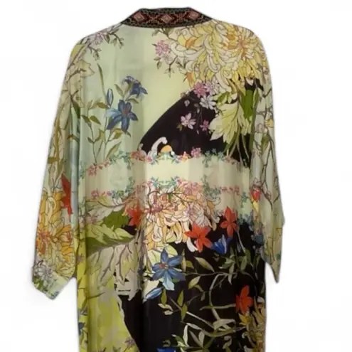 Johnny Was embroidered Tawney Long Silk
Kimono NWT RARE