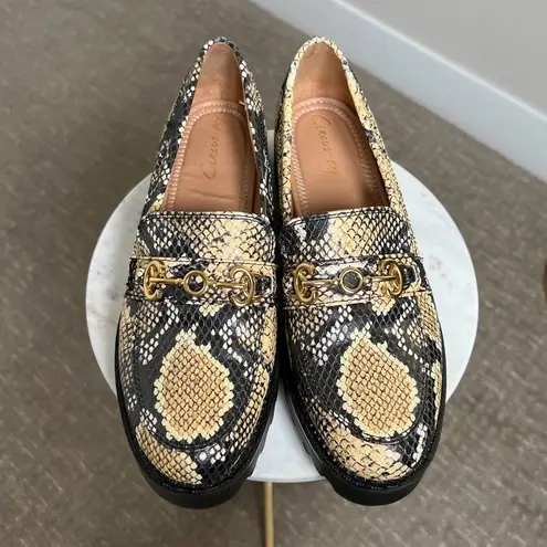 Circus by Sam Edelman Circus NY Snakeskin Lugsole Loafers Size 9