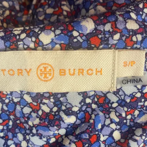 Tory Burch  Blue & Red Floral Long Sleeve Sheath Dress S/P - Image 10