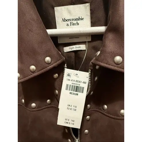 Abercrombie & Fitch  vegan suade slim zip jacket M