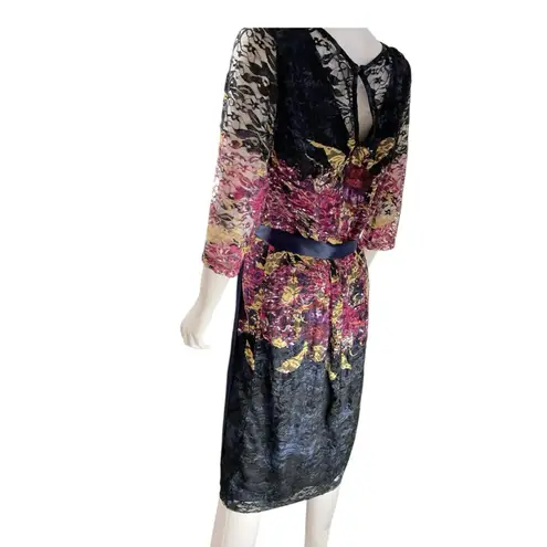 Leslie Fay  Printed Lace Sheath‎ Dresssize 12