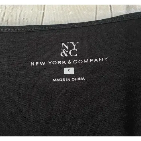 New York And Company Black Vegan Leather Cardigan