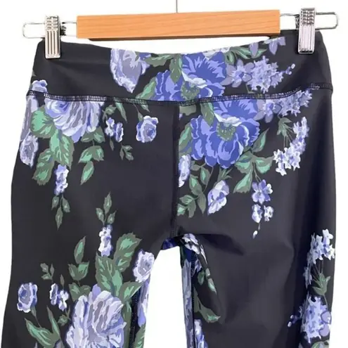ALBION FIT Antigua Floral Compression Leggings Cobalt Rose Floral Womens Size XS