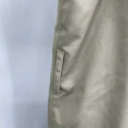 London Fog Temp Europa Trench Coat Womens 10 Regular Tan Blue Wool Lined - Image 6