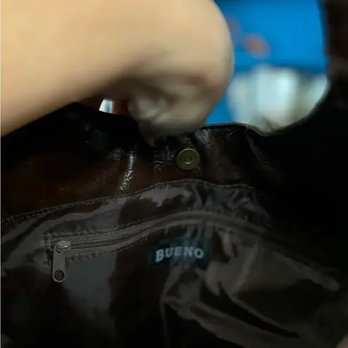 Bueno Faux Fur Shaggy Hobo Purse Shoulder Bag Cream Gray Brown