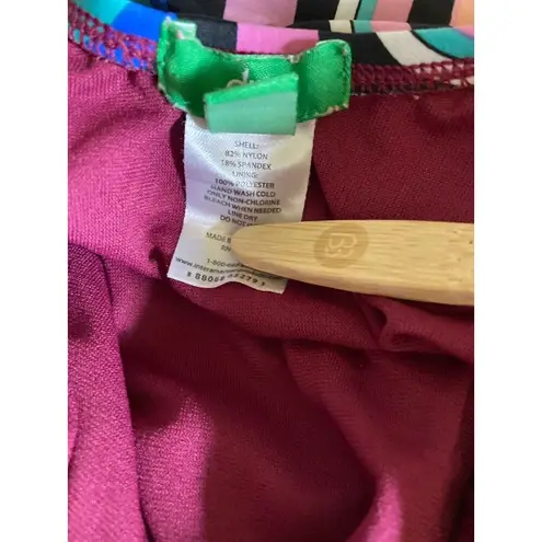 Dip Y2K Style Swim Striped One Piece Bathing Suit Size M Multicolor V