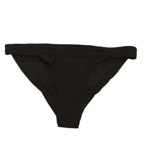 ANDIE NWT The Banded Cheeky Ribbed Bikini Bottom Wear High or Low L Black #3521
