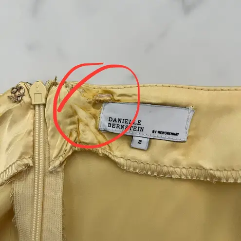 We Wore What Danielle Bernstein Golden Hour Puff Sleeve Mini Dress Butteryellow Sz 0