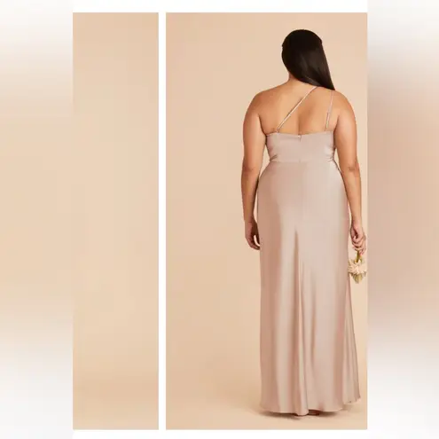 Birdy Grey NWT Kensie One Shoulder Matte Satin Taupe Dress Size S