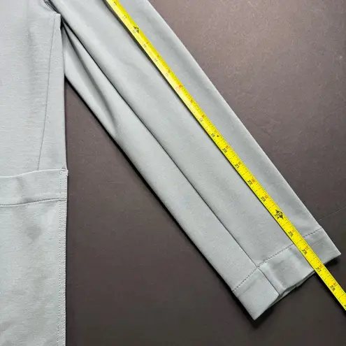 Athleta  Eastbound Blazer Open Front Ponte Knit Stretch Minimalistic Grey Sz 14