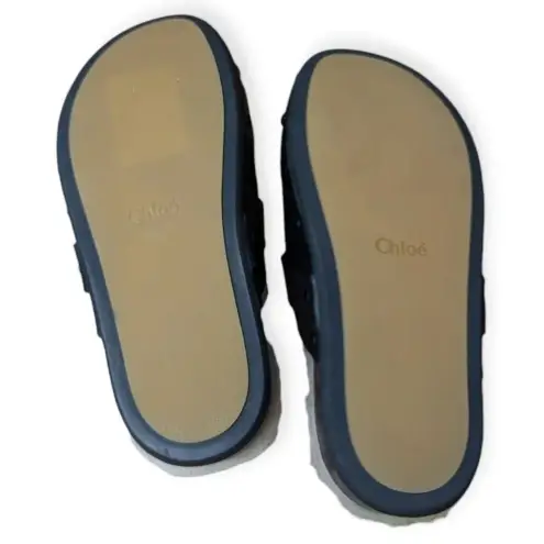 Chloé Leather Mules Black Size 6 Shearling Slip-On Designer Luxury