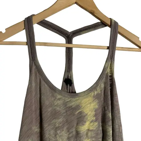 ATM Anthony Thomas Melillo Dusty Mauve Tie Dye Print Racerback Mini Dress Small Purple