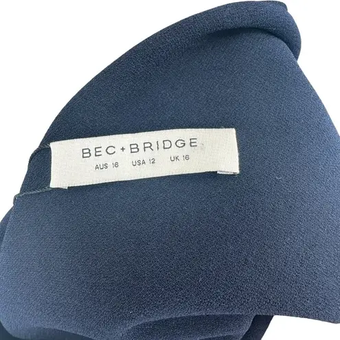 Bec & Bridge Be Mine Asymmetric One Shoulder Dress Ink Navy Blue Size US 12