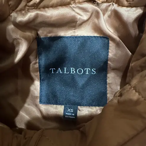 Talbots 🧥  Quilted Jacket Tan Size XS ✨ Excellent Condition 🍂