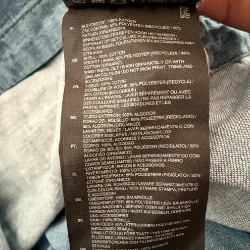 G-Star RAW Millery Denim Shirt Dress L NWT V-Neck Long Sleeve