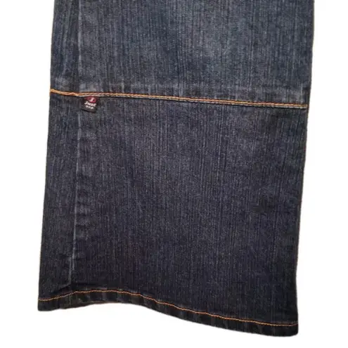 Just USA Vtg Y2K Retro 2000 Flare Jeans Juniors Size 3/28 Dark Wash Panel Detail