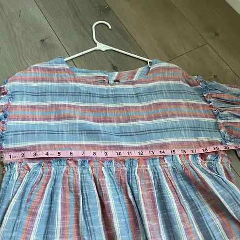 Free People Summer nights striped dress boho western bohemian lagenlook