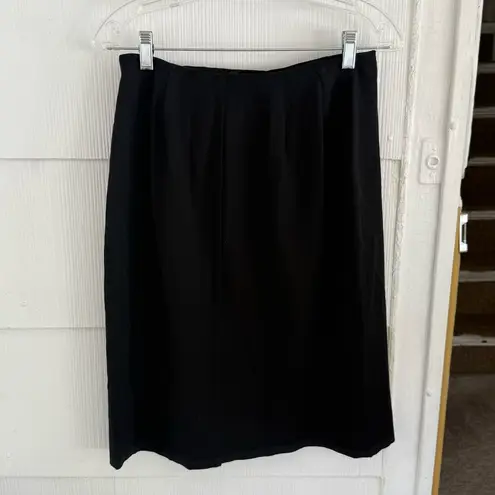 Emporio Armani  Black Faux Wrap Black Pencil Skirt