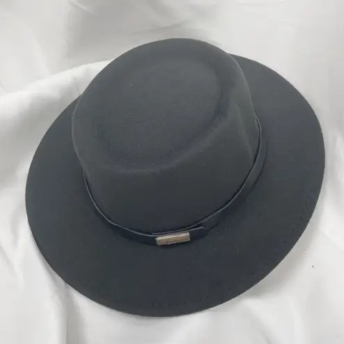 Wide Brim Felt Hat Black