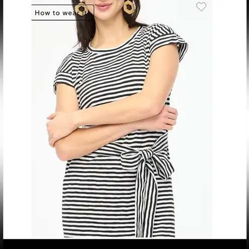 J.Crew  Striped Black and White 100% Cotton Dress