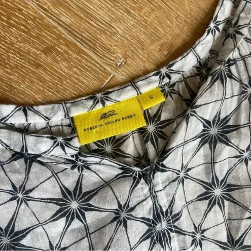 Roberta Roller Rabbit  Women's Small Black & White Cotton Long Sleeve Tunic‎