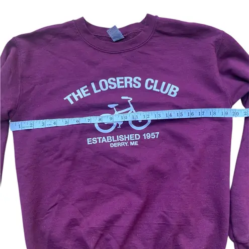 Stephen King’s IT The Losers Club Burgundy Crewneck Sweatshirt Pennywise Size S Red