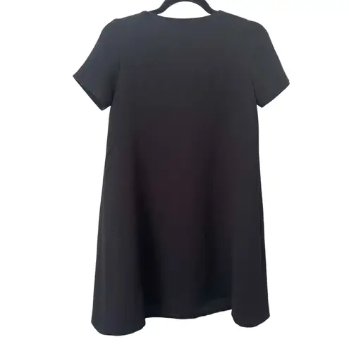 Ba&sh Crewe Textured Boxy Mini Dress Black Sz 0